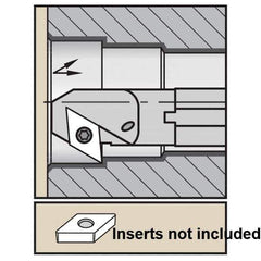 Kennametal - 18.54mm Min Bore Diam, 8" OAL, 1/2" Shank Diam, A-SDXC Indexable Boring Bar - DC.. Insert, Screw Holding Method - Industrial Tool & Supply