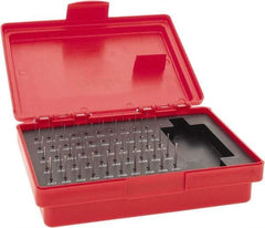 Value Collection - 50 Piece, 0.011 to 0.06 Inch Diameter Plug & Pin Gage Set - Minus 0.0002 Inch Tolerance, Class ZZ - Industrial Tool & Supply
