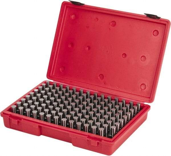 Value Collection - 125 Piece, 0.501-0.625 Inch Diameter Plug and Pin Gage Set - Minus 0.0002 Inch Tolerance, Class ZZ - Industrial Tool & Supply