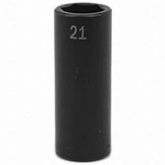SK - Impact Socket - 1/2"DR 21MM DEEP IMPACT SOCKET - Industrial Tool & Supply