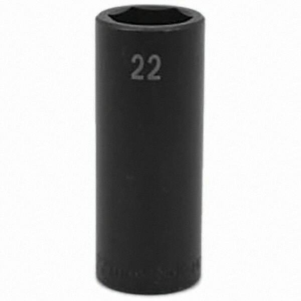 SK - Impact Socket - 1/2"DR 22MM DEEP IMPACT SOCKET - Industrial Tool & Supply
