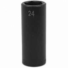 SK - Impact Socket - 1/2"DR 24MM DEEP IMPACT SOCKET - Industrial Tool & Supply