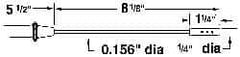 Thermo Electric - to 572°F, T, Thermocouple Probe - Industrial Tool & Supply