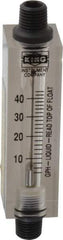 King - 1/4" FNPT Port Block Style, Inline Flowmeter - 100 Max psi, 44 GPH, Acrylic - Industrial Tool & Supply