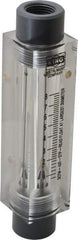 King - 1/2" FNPT Port Block Style, Inline Flowmeter - 125 Max psi, 8.2 SCFM, Acrylic - Industrial Tool & Supply