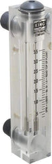 King - 1/2" M Port Block Style Panel Mount Flowmeter - 100 Max psi, 5 GPM, Acrylic - Industrial Tool & Supply