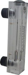 King - 1" M Port Block Style Panel Mount Flowmeter - 100 Max psi, 20 GPM, Acrylic - Industrial Tool & Supply