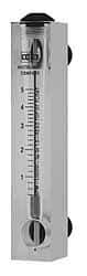 King - 1/2" M Port Block Style, Panel Mount Flowmeter - 125 Max psi, 20 SCFM, Acrylic - Industrial Tool & Supply