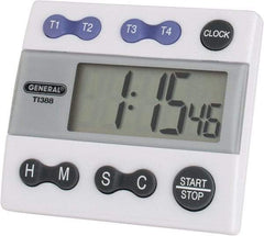 General - 4 Channel Timer - White - Industrial Tool & Supply