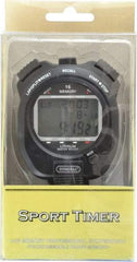 General - Large Display with 16 Memory Stop Watch - Black - Industrial Tool & Supply