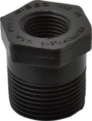 NIBCO - 1 x 1/2" Polypropylene Plastic Pipe Flush Reducer Bushing - Schedule 80, MPT x FPT End Connections - Industrial Tool & Supply