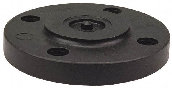 NIBCO - 2" Pipe, 6" OD, Polypropylene Blind Pipe Flange - Schedule 80, Black - Industrial Tool & Supply