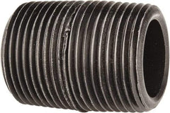 NIBCO - 3/4" Pipe, 1.38" Long Polypropylene Threaded Plastic Pipe Nipple - Schedule 80, Black - Industrial Tool & Supply