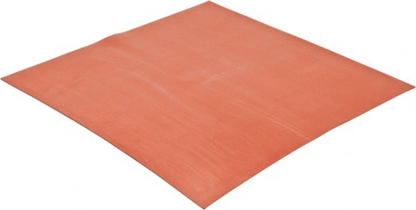 Made in USA - 12" x 12" x 3/16" Orange-Red Silicone Sheet - Industrial Tool & Supply
