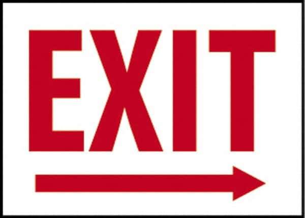 NMC - Exit, Plastic Exit Sign - 14" Wide x 10" High - Industrial Tool & Supply