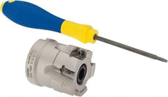 Iscar - 5 Inserts, 1-1/2" Cut Diam, 3/4" Arbor Diam, 0.39" Max Depth of Cut, Indexable Square-Shoulder Face Mill - 0/90° Lead Angle, 1.57" High, AP..1003.. & HM90 AP..1003.. Insert Compatibility, Series HM90 - Industrial Tool & Supply