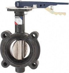 NIBCO - 3" Pipe, Lug Butterfly Valve - Lever Handle, Ductile Iron Body, Buna-N Seat, 250 WOG, Ductile Iron Disc, Stainless Steel Stem - Industrial Tool & Supply