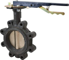 NIBCO - 4" Pipe, Lug Butterfly Valve - Lever Handle, Ductile Iron Body, Buna-N Seat, 250 WOG, Ductile Iron Disc, Stainless Steel Stem - Industrial Tool & Supply