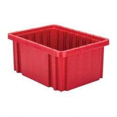 Quantum Storage - 50 Lb Load Capacity Red Polypropylene Dividable Container - Stacking, 10.9" Long x 8.3" Wide x 5" High - Industrial Tool & Supply