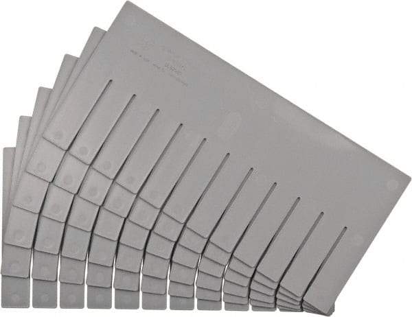 Quantum Storage - 16-1/2" Wide x 8" High, Gray Bin Divider - Use with DG92080 - Industrial Tool & Supply