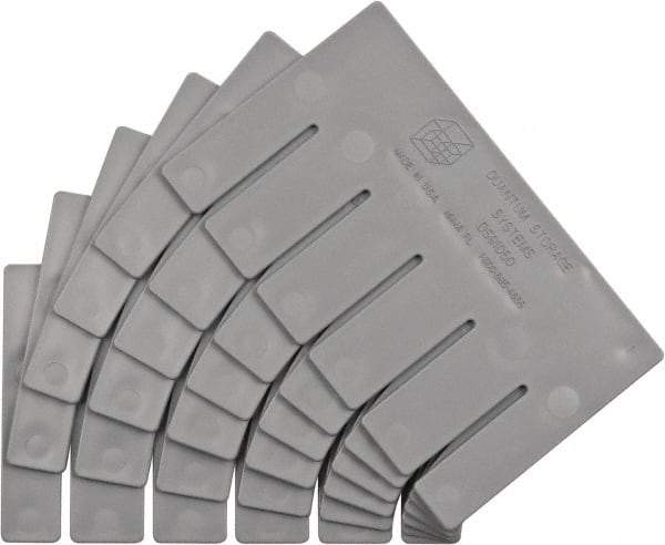 Quantum Storage - 8.3" Wide x 5" High, Gray Bin Divider - Use with DG91050 - Industrial Tool & Supply