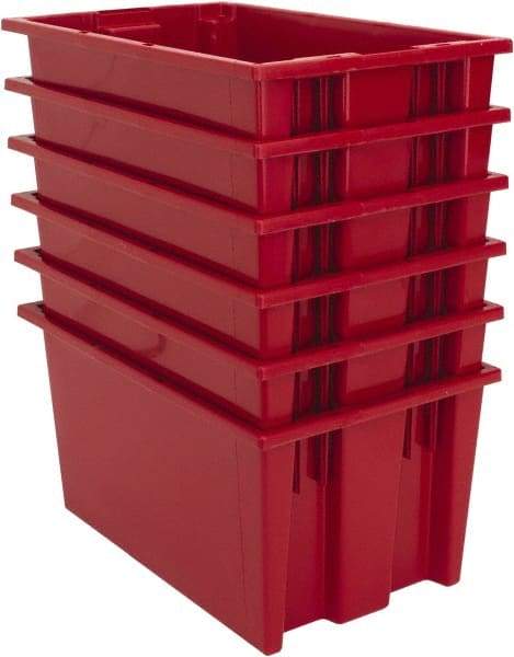 Quantum Storage - 75 Lb Load Capacity Red Polyethylene Tote Container - Stacking, Nesting, 18" Long x 11" Wide x 9" High - Industrial Tool & Supply