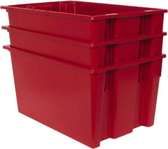 Quantum Storage - 100 Lb Load Capacity Red Polyethylene Tote Container - Stacking, Nesting, 29-1/2" Long x 19-1/2" Wide x 15" High - Industrial Tool & Supply