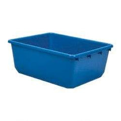 Quantum Storage - 100 Lb Load Capacity Blue Polypropylene Tote Container - Nesting, 24-1/2" Long x 19" Wide x 9-1/2" High - Industrial Tool & Supply