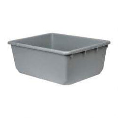 Quantum Storage - 100 Lb Load Capacity Gray Polypropylene Tote Container - Nesting, 24-1/2" Long x 19" Wide x 9-1/2" High - Industrial Tool & Supply