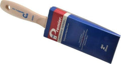 Premier Paint Roller - 2" Flat Synthetic Varnish Brush - 2-3/4" Bristle Length, 7" Wood Handle - Industrial Tool & Supply