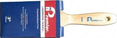 Premier Paint Roller - 3" Flat Synthetic Varnish Brush - 3-1/4" Bristle Length, 7-1/2" Wood Handle - Industrial Tool & Supply