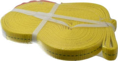 Lift-All - 16' Long x 1" Wide, 3,200 Lb Vertical Capacity, 1 Ply, Polyester Web Sling - 2,500 Lb Choker Capacity, Yellow - Industrial Tool & Supply
