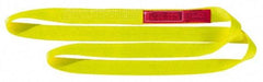 Lift-All - 18' Long x 2" Wide, 6,400 Lb Vertical Capacity, 1 Ply, Nylon Web Sling - 5,000 Lb Choker Capacity, Yellow - Industrial Tool & Supply
