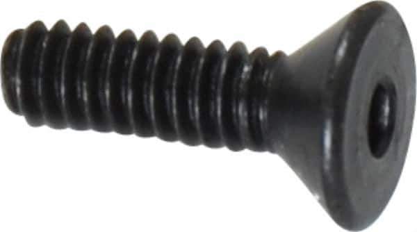 Value Collection - #2-56 UNC Hex Socket Drive, 82° Flat Screw - Alloy Steel, Black Oxide Finish, Fully Threaded, 5/16" OAL - Industrial Tool & Supply