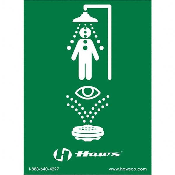 Haws - Graphic Only, 8" Wide x 10-3/4" High, Plastic Safety Sign - Industrial Tool & Supply