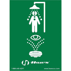 Haws - Graphic Only, 8" Wide x 10-3/4" High, Plastic Safety Sign - Industrial Tool & Supply