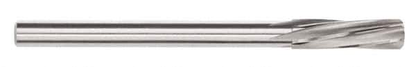 Magafor - 5.55mm Solid Carbide 6 Flute Chucking Reamer - Spiral Flute, 0.216" Straight Shank, 1-1/32" Flute Length, 3-21/32" OAL - Industrial Tool & Supply