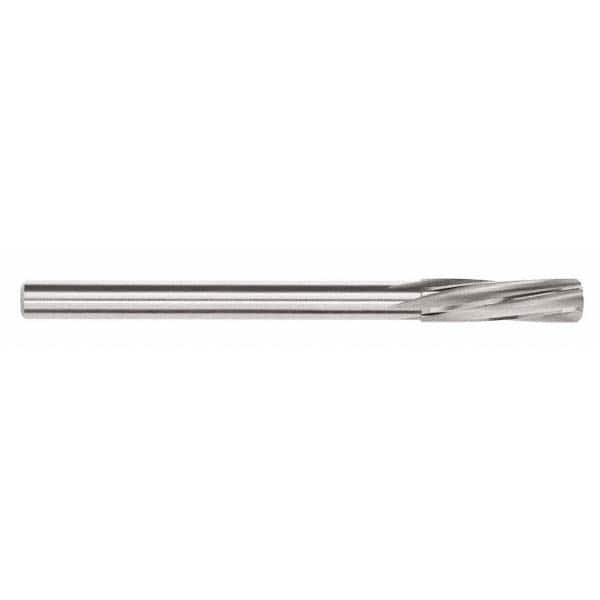 Chucking Reamer: 0.18″ Dia, 3-5/32″ OAL, 0.827″ Flute Length, Straight Shank, Solid Carbide 6 Flute, RH