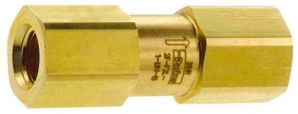 Parker - 3,000 Max psi, 3/8" Pipe, FNPT x FNPT End Connections, Brass Instrumentation Filter - Micro Rating 1, Viton Seal - Industrial Tool & Supply