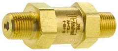 Parker - 3,000 Max psi, 1/2" Pipe, MNPT x MNPT End Connections, Brass Instrumentation Filter - Micro Rating 1, Viton Seal - Industrial Tool & Supply