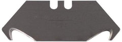 Stanley - 100 Piece Carbon Steel Hook Blade - 2-1/16" OAL, 0.024" Blade Thickness - Industrial Tool & Supply