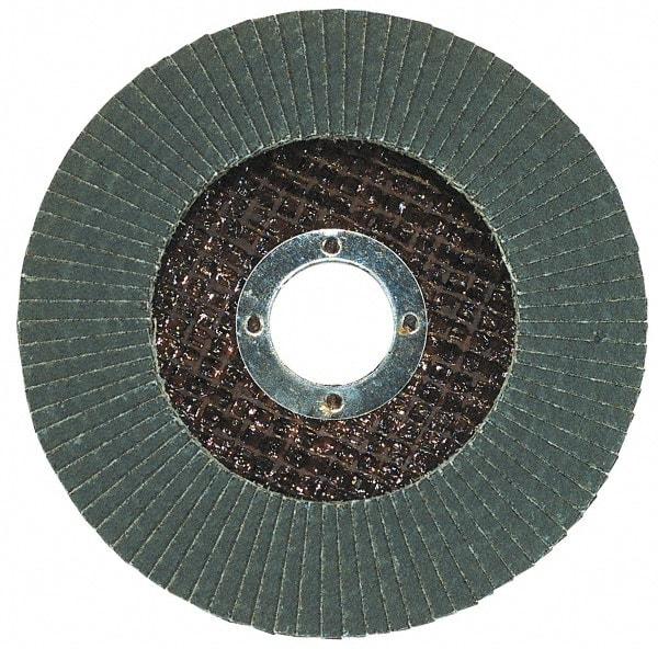 Garryson - 36 Grit, 7" Disc Diam, 7/8" Center Hole, Type 29 Zirconia Alumina Flap Disc - 8,600 Max RPM, Fiberglass Backing, Arbor Attaching System, Coated - Industrial Tool & Supply