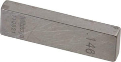 Mitutoyo - 0.146" Rectangular Steel Gage Block - Accuracy Grade 0, Includes Certificate of Inspection - Industrial Tool & Supply