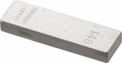 Mitutoyo - 0.148" Rectangular Steel Gage Block - Accuracy Grade 0, Includes Certificate of Inspection - Industrial Tool & Supply
