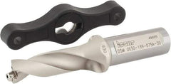 Iscar - 0.63 to 0.665" Diam, 3xD, 1.89" Max Depth, 3/4" Shank Diam, 4.57" OAL, Replaceable Tip Drill - IDK, IDM, IDN, IDP Insert, 16 Seat Size, DSM Toolholder, Series ChamDrillJet - Industrial Tool & Supply