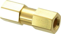 Parker - 1/8" Brass Check Valve - Inline, FNPT x FNPT, 3,000 WOG - Industrial Tool & Supply
