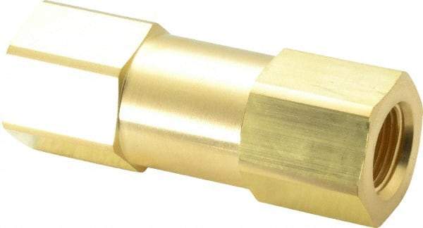 Parker - 1/2" Brass Check Valve - Inline, FNPT x FNPT, 3,000 WOG - Industrial Tool & Supply