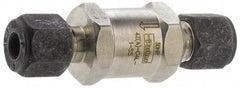 Parker - 1/4" Stainless Steel Check Valve - Inline, Comp x Comp, 6,000 WOG - Industrial Tool & Supply