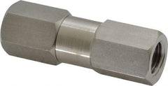 Parker - 1/4" Stainless Steel Check Valve - Inline, FNPT x FNPT, 6,000 WOG - Industrial Tool & Supply