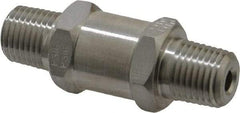 Parker - 1/4" Stainless Steel Check Valve - Inline, MNPT x MNPT, 6,000 WOG - Industrial Tool & Supply